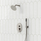 Pressure-Balanced Shower System, 6-Inch Rainfall Shower Faucet with Rough-in Valve SFS-1162-NK - Brushed Nickel