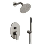Pressure-Balanced Shower System, 6-Inch Rainfall Shower Faucet with Rough-in Valve SFS-1162-NK - Brushed Nickel