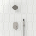 Pressure-Balanced Shower System, 6-Inch Rainfall Shower Faucet with Rough-in Valve SFS-1162-NK - Brushed Nickel