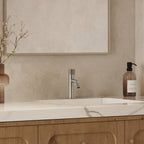 Single Hole Bathroom Faucet,Knob Single Handle Bathroom Sink Faucet with Drain Assembly SFS-1166-NK - Brushed Nickel