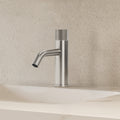 Single Hole Bathroom Faucet,Knob Single Handle Bathroom Sink Faucet with Drain Assembly SFS-1166-NK - Brushed Nickel