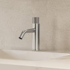 Single Hole Bathroom Faucet,Knob Single Handle Bathroom Sink Faucet with Drain Assembly SFS-1166-NK - Brushed Nickel