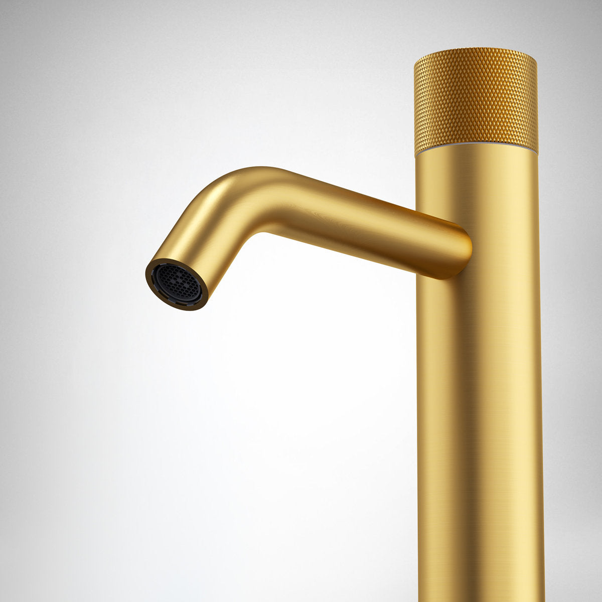 Single Hole Bathroom Vessel Faucet, Single Handle Bathroom Vessel Sink Faucet with Drain Assembly SFS-1167-GD - Brushed Gold