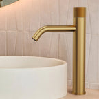 Single Hole Bathroom Vessel Faucet, Single Handle Bathroom Vessel Sink Faucet with Drain Assembly SFS-1167-GD - Brushed Gold