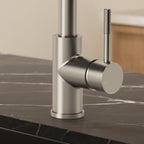 Dual Function Pull-Down Kitchen Faucet , Single Handle Sink Faucet SFS-1176-NK - Brushed Nickel