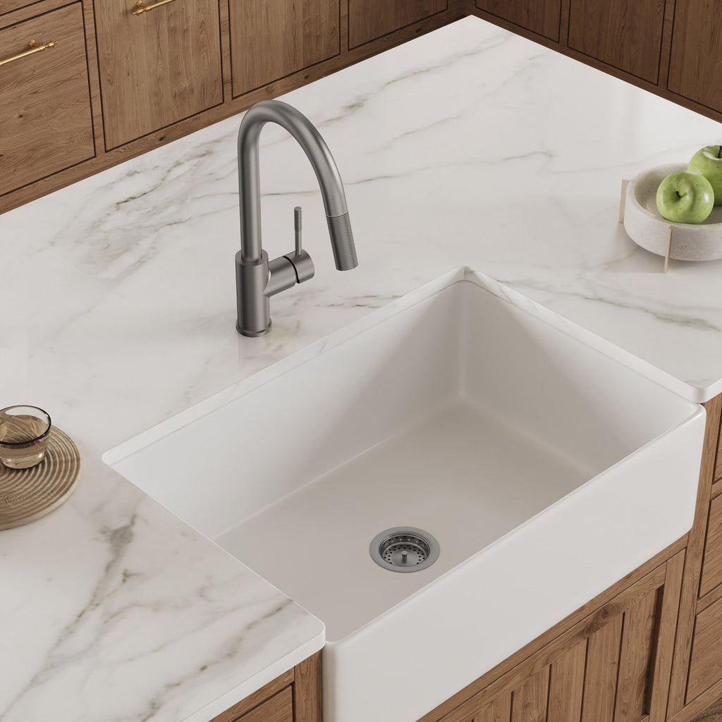 Dual Function Pull-Down Kitchen Faucet , Single Handle Sink Faucet SFS-1176-NK - Brushed Nickel