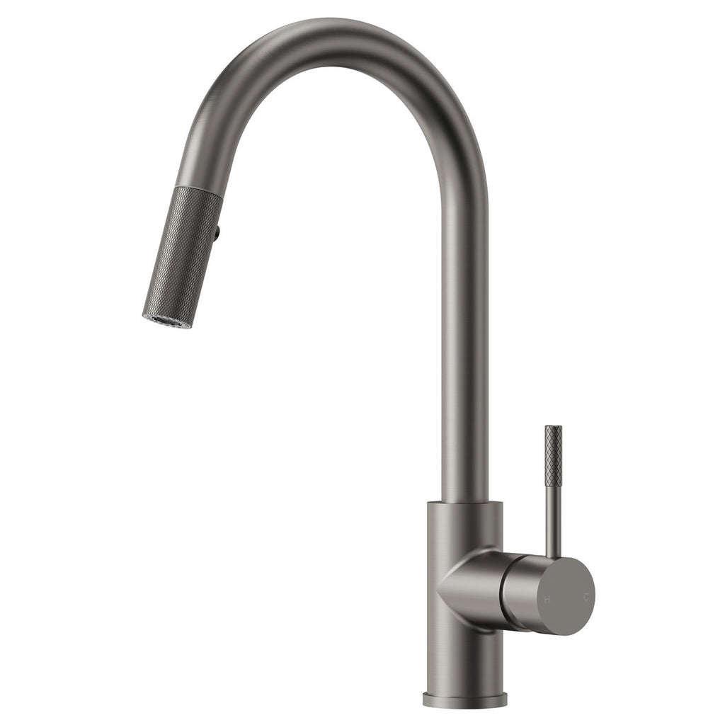 Dual Function Pull-Down Kitchen Faucet , Single Handle Sink Faucet SFS-1176-NK - Brushed Nickel