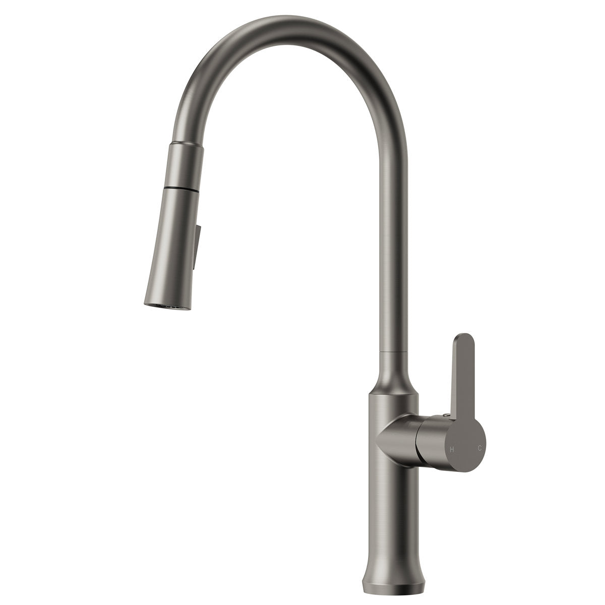 Pull-Down Kitchen Faucet with Dual-Function Sprayer, Single-Handle Sink Faucet with 360 Degree Swivel Spout SFS-1174-NK - Brushed Nickel