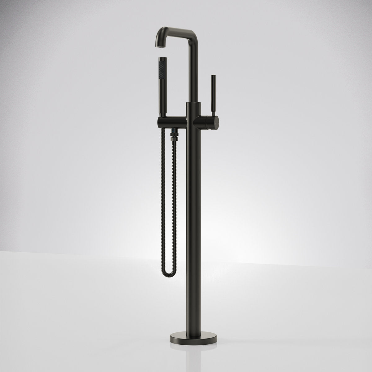 Single Handle Freestanding Tub Filler with Diverter SFS-1155-BK - Matte Black