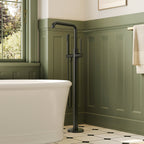 Single Handle Freestanding Tub Filler with Diverter SFS-1155-BK - Matte Black