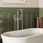Single Handle Freestanding Tub Filler with Diverter SFS-1155-NK - Brushed Nickel