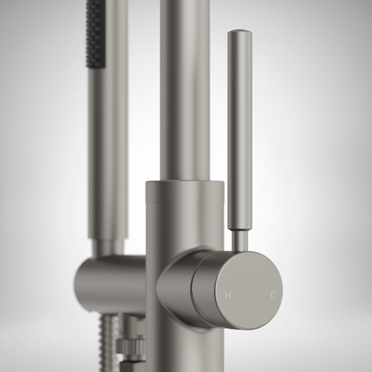 Single Handle Freestanding Tub Filler with Diverter SFS-1155-NK - Brushed Nickel