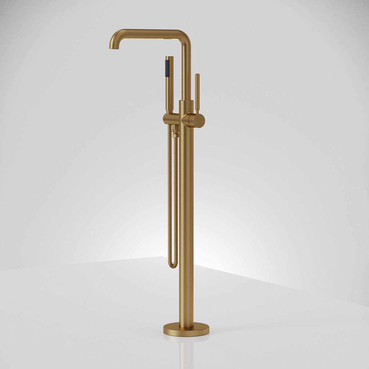 Single Handle Freestanding Tub Filler with Diverter SFS-1155-GD - Brushed Gold
