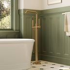 Single Handle Freestanding Tub Filler with Diverter SFS-1155-GD - Brushed Gold