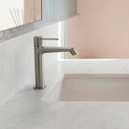 Single-Hole Single-Handle Bathroom Sink Faucet with Drain Assembly SFS-1313B-NK - Brushed Nickel