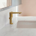Single Hole Bathroom Faucet with Drain Assembly, Single Handle Bathroom Sink Faucet SFS-1304B-GD - Brushed Gold