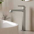 Single Hole Vessel Bathroom Faucet with Drain Assembly, Single Handle Vessel Bathroom Sink Faucet SFS-1312B-NK - Brushed Nickel