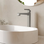 Single Hole Vessel Bathroom Faucet with Drain Assembly, Single Handle Vessel Bathroom Sink Faucet SFS-1312B-NK - Brushed Nickel
