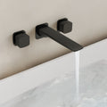 2-Handle Wall Mounted Roman Tub Faucet with Rough-In Valve SFS-1315T-BK - Matte Black
