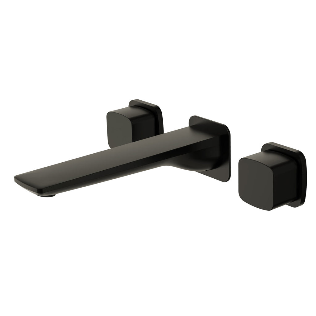 2-Handle Wall Mounted Roman Tub Faucet with Rough-In Valve SFS-1315T-BK - Matte Black