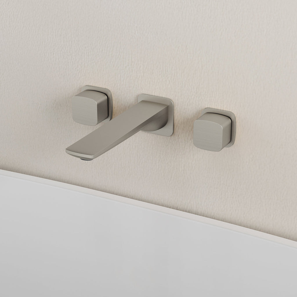 2-Handle Wall Mounted Roman Tub Faucet with Rough-In Valve SFS-1315T-NK - Brushed Nickel