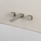 2-Handle Wall Mounted Roman Tub Faucet with Rough-In Valve SFS-1315T-NK - Brushed Nickel