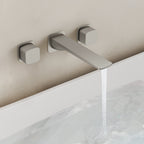 2-Handle Wall Mounted Roman Tub Faucet with Rough-In Valve SFS-1315T-NK - Brushed Nickel