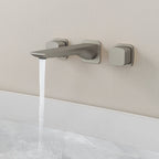 2-Handle Wall Mounted Roman Tub Faucet with Rough-In Valve SFS-1315T-NK - Brushed Nickel