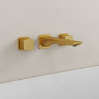 2-Handle Wall Mounted Roman Tub Faucet with Rough-In Valve SFS-1315T-GD - Brushed Gold
