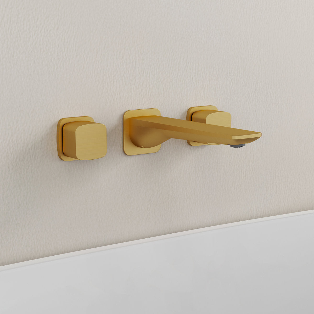 2-Handle Wall Mounted Roman Tub Faucet with Rough-In Valve SFS-1315T-GD - Brushed Gold