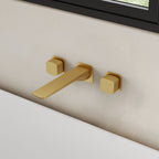 2-Handle Wall Mounted Roman Tub Faucet with Rough-In Valve SFS-1315T-GD - Brushed Gold