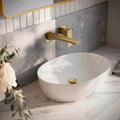 Wall Mounted Bathroom Faucet, Single-handle Bathroom Sink Faucet with Drain Assembly SFS-1317B-GD - Brushed Gold