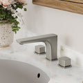 Widespread Bathroom Faucet 3 Hole, 2-handle Bathroom Sink Faucet with Drain Assembly SFS-1316B-NK - Brushed Nickel