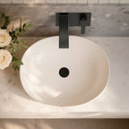 Wall Mounted Bathroom Sink Faucet, Single-handle Bathroom Faucet with Drain Assembly SFS-1305B-BK - Matte Black