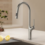 Pull Down Single Handle Kitchen Faucet with Dual Function SFS-1300K-SS - Stainless Steel