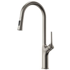 Pull Down Single Handle Kitchen Faucet with Dual Function SFS-1300K-SS - Stainless Steel