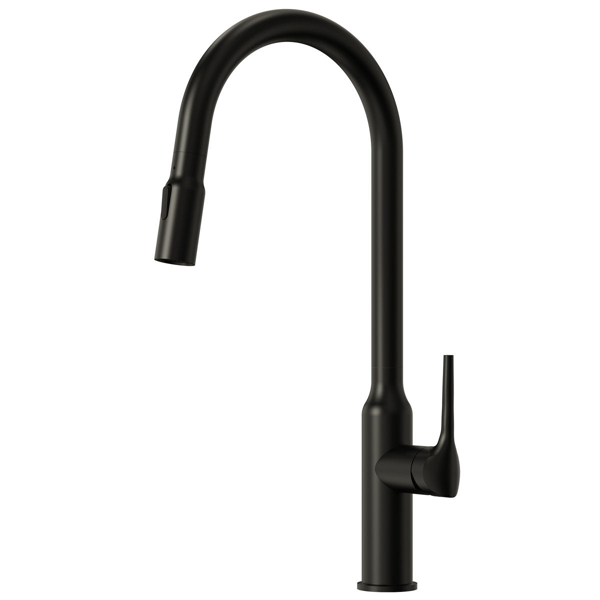 Dual-Function Single-Handle Pull-Down Kitchen Faucet with Swivel Spout SFS-1297K-BK - Matte Black