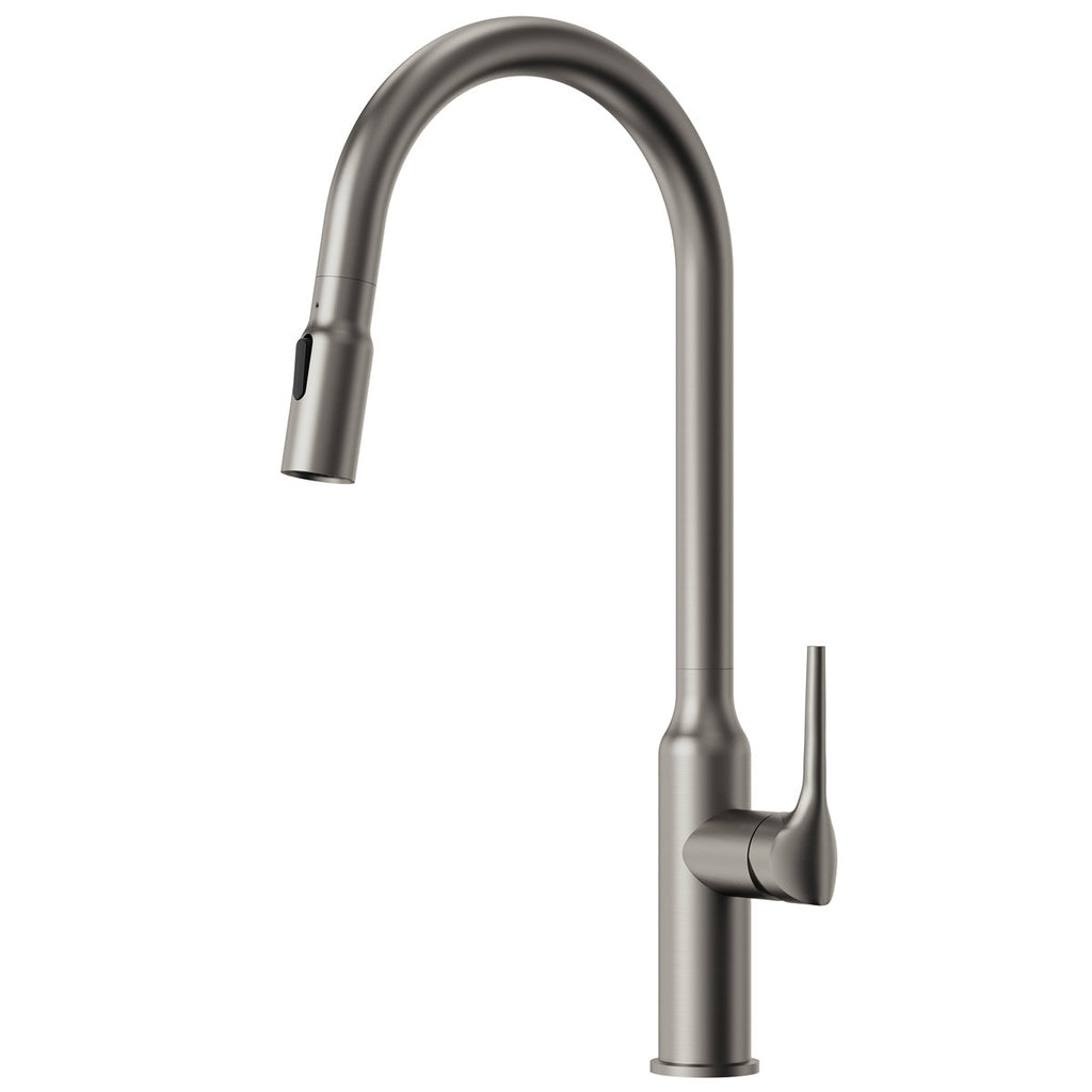 Dual-Function Single-Handle Pull-Down Kitchen Faucet with Swivel Spout SFS-1297K-SS - Stainless Steel
