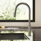 Dual-Function Single-Handle Pull-Down Kitchen Faucet with Swivel Spout SFS-1297K-SS - Stainless Steel