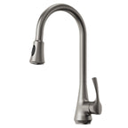 Pull Down Kitchen Sink Faucet, Single Handle Kitchen Faucet with Swivel Spout SFS-1298K-SS - Stainless Steel