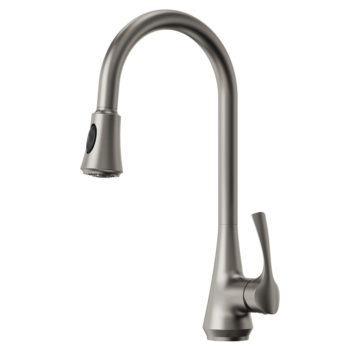Pull Down Kitchen Sink Faucet, Single Handle Kitchen Faucet with Swivel Spout SFS-1298K-SS - Stainless Steel