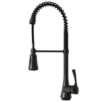 Commercial-Style 2-Function Pull-Down Single-Handle Kitchen Faucet SFS-1299K-BK - Matte Black
