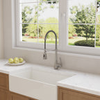 Commercial-Style 2-Function Pull-Down Single-Handle Kitchen Faucet SFS-1299K-SS - Stainless Steel