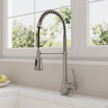 Commercial-Style 2-Function Pull-Down Single-Handle Kitchen Faucet SFS-1299K-SS - Stainless Steel