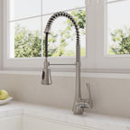 Commercial-Style 2-Function Pull-Down Single-Handle Kitchen Faucet SFS-1299K-SS - Stainless Steel