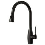 Dual-Function Single-Handle Pull-Down Kitchen Faucet with 360 Degree Swivel Spout SFS-1301K-BK - Matte Black