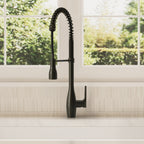 Commercial Style Dual Function Single Handle Pull Down Kitchen Faucet SFS-1302K-BK - Matte Black