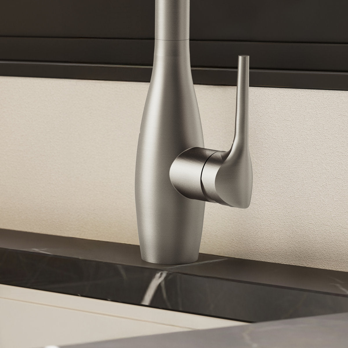 Commercial Style Dual Function Single Handle Pull Down Kitchen Faucet SFS-1302K-SS - Stainless Steel