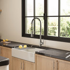 Commercial Style Dual Function Single Handle Pull Down Kitchen Faucet SFS-1302K-SS - Stainless Steel