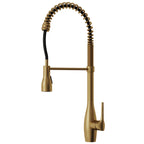 Commercial Style Dual Function Single Handle Pull Down Kitchen Faucet SFS-1302K-GD - Brushed Gold